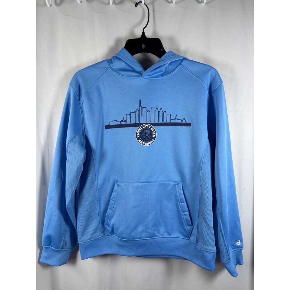 Badger Sport‎ Youth Medium Blue Flood City Elite Baseball Hoodie Long Sleeve